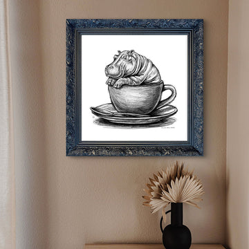 A Study for Hippo in a Cup (Giclee Canvas Print)