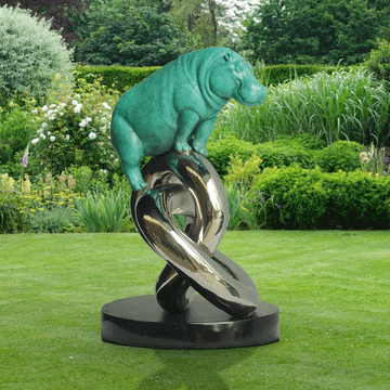 Big Eternity Hippo (Bronze Sculpture)