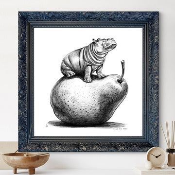A Study for The Hippo Was Just Pearfect (Giclee Canvas Print)