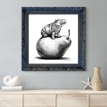 A Study for The Hippo Was Just Pearfect (Giclee Canvas Print)