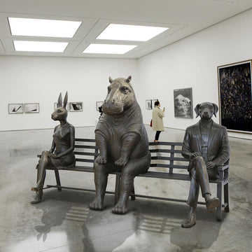 The Hippo Bench of Friendship (Bronze Sculpture)