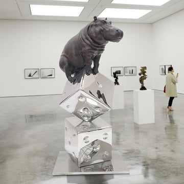 Big Luck of the Hippo (Bronze Sculpture)