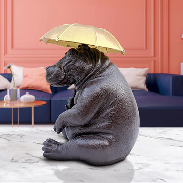 Hippo Under Cover (Bronze Sculpture, Small)