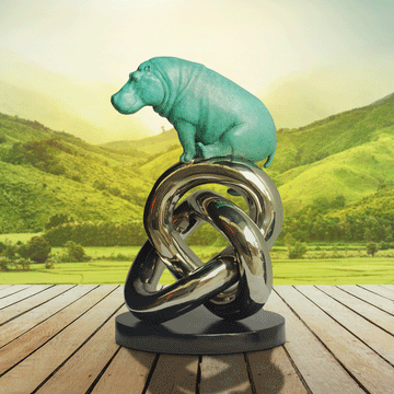 Big Eternity Hippo (Bronze Sculpture)