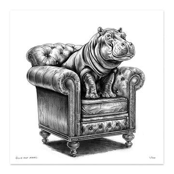 A Study for a Hippo on a Chair (Print)