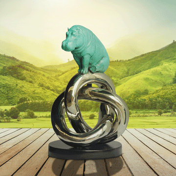 Big Eternity Hippo (Bronze Sculpture)
