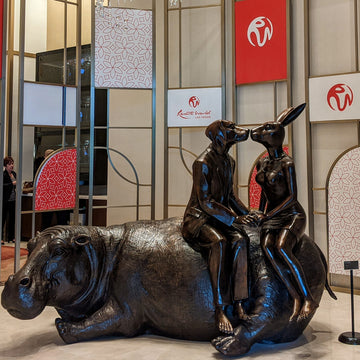 Hippo Wild Ride (Bronze Sculpture)