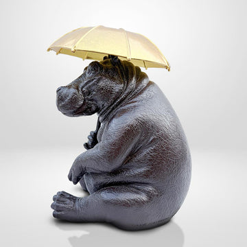 Hippo Under Cover (Bronze Sculpture, Small)