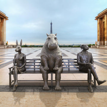 The Hippo Bench of Friendship (Bronze Sculpture)