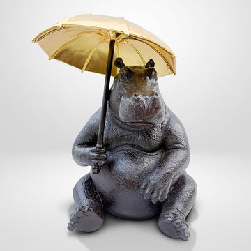 Hippo Under Cover (Bronze Sculpture, Small)