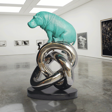 Big Eternity Hippo (Bronze Sculpture)