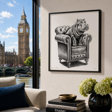 A Study for a Hippo on a Chair (Print)