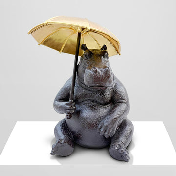 Hippo Under Cover (Bronze Sculpture, Small)