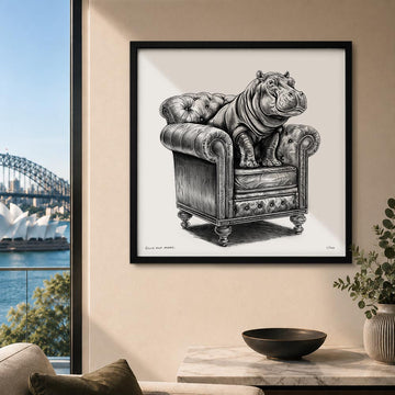 A Study for a Hippo on a Chair (Print)