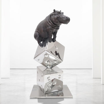 Big Luck of the Hippo (Bronze Sculpture)