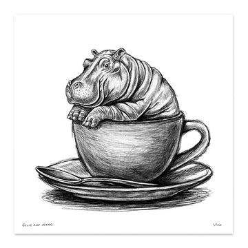 A Study For Hippo In A Cup (Print)