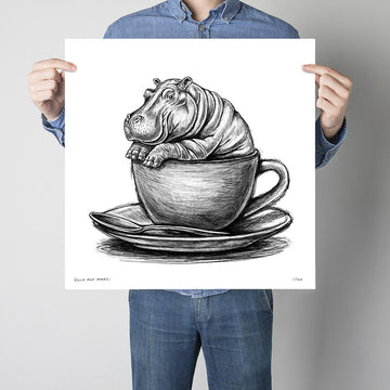 A Study For Hippo In A Cup (Print)