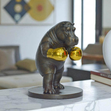 Hippo Warrior (Bronze Sculpture, Small)
