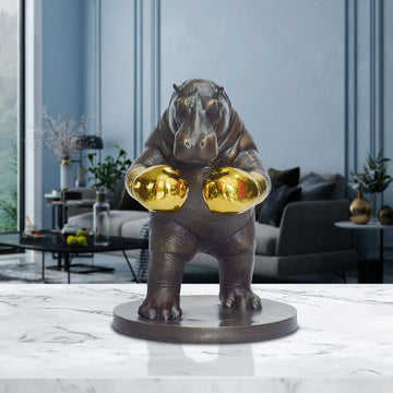 Hippo Warrior (Bronze Sculpture, Small)