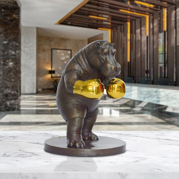 Hippo Warrior (Bronze Sculpture, Small)