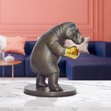 Hippo Warrior (Bronze Sculpture, Small)