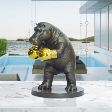 Hippo Warrior (Bronze Sculpture, Small)