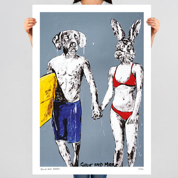 He Sang to Her, I Want to Hold Your Hand and She Did (Print)