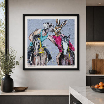 He Was Allergic to Horses but She Loved Riding, so He Just Sneezed a Lot (Print)