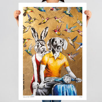 The Hummingbirds Hummed Love Songs Around Them (Print)