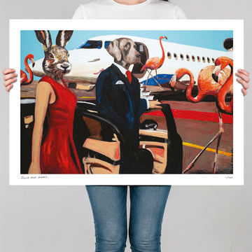 They Were Leaving on a Jet Plane and Didn't Know When They Would Be Back Again (Print)