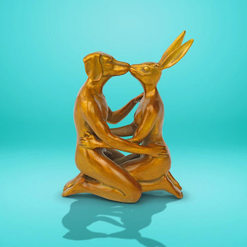The Kiss That Stopped Time (Bronze Sculpture, Pocket Size)