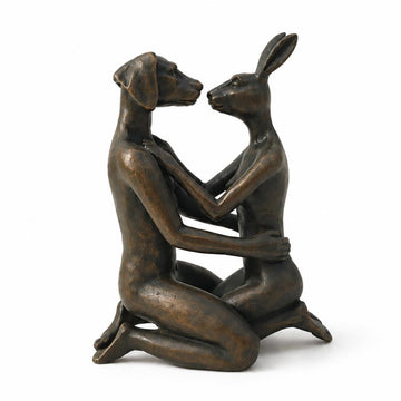 The Moment Our Kiss Stopped Time (Bronze Sculpture, Miniature)