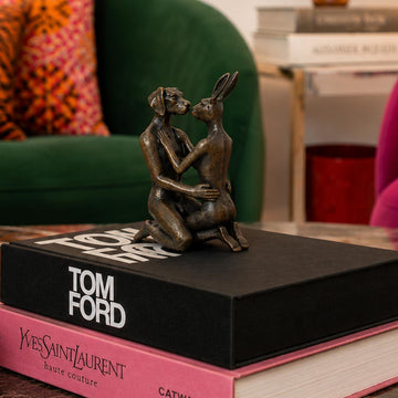 The Moment Our Kiss Stopped Time (Bronze Sculpture, Miniature)
