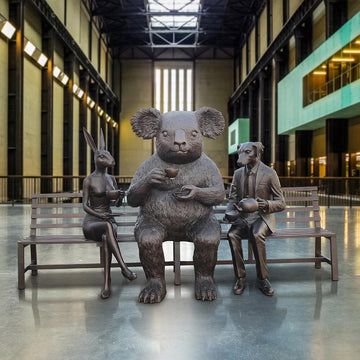 The Koala Bear Bench of Friendship (Bronze Sculpture)