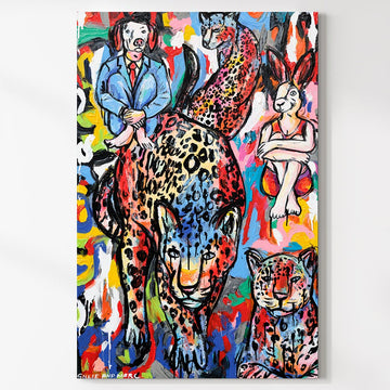 Leopards in the Night (Original Painting)