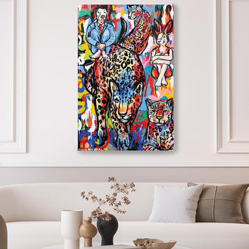 Leopards in the Night (Original Painting)
