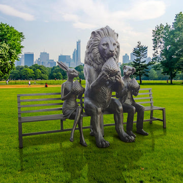 The Lion Bench of Friendship (Bronze Sculpture)