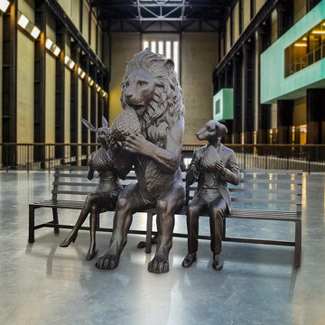 The Lion Bench of Friendship (Bronze Sculpture)
