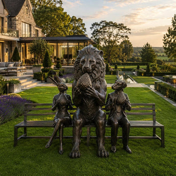 The Lion Bench of Friendship (Bronze Sculpture)