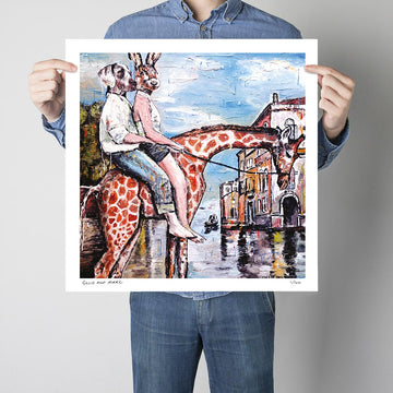 Living the High Life with Their New Friend Allowed Them to See Places They Never Imagined, Even if It Did Get Sore Bottoms... (Print)