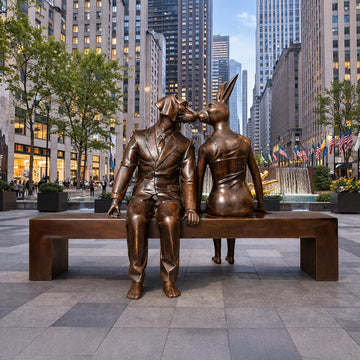 Lovers Bench (Bronze Sculpture)