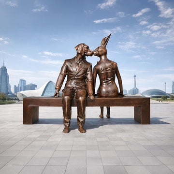 Lovers Bench (Bronze Sculpture)
