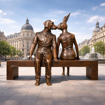 Lovers Bench (Bronze Sculpture)