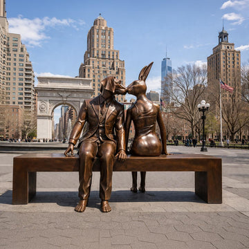 Lovers Bench (Bronze Sculpture)