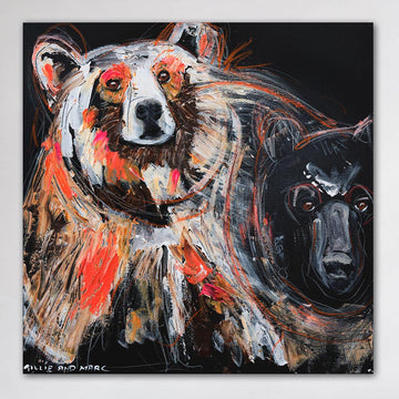 Maple, the Facing Himalayan Brown Bear (Original Painting)