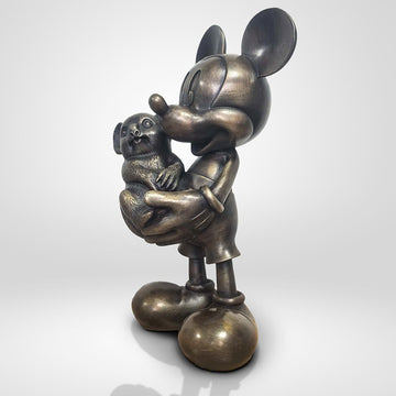 Mickey Loves Koalas (Bronze Sculpture, Miniature Collection)