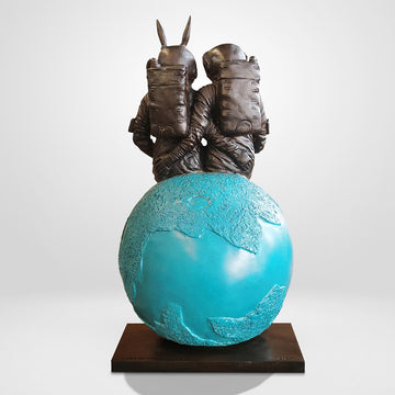 They Loved Each Other to the Moon and Back (Bronze Sculpture)
