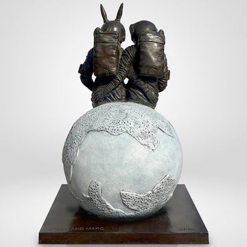 They Loved Each Other to the Full Moon and Back (Bronze Sculpture)