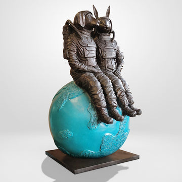 They Loved Each Other to the Moon and Back (Bronze Sculpture)