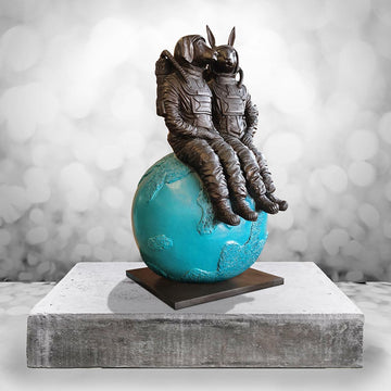 They Loved Each Other to the Moon and Back (Bronze Sculpture)